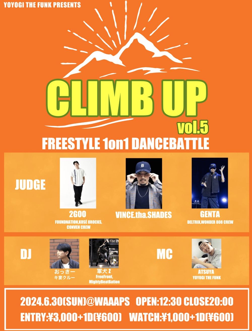 CLIMB UP vol.5 - FREESTYLE 1on1 DANCE BATTLE -