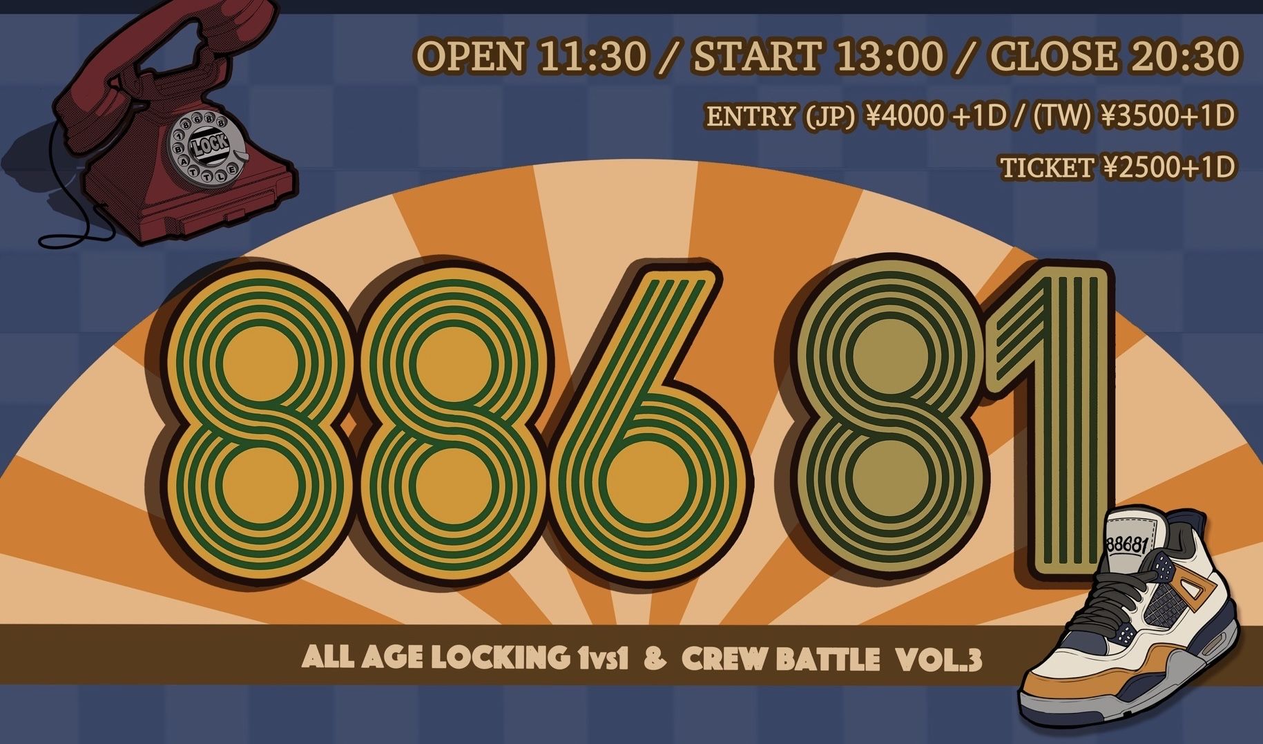 88681 LOCKING 1vs1 & J-POP x T-POP FUNK MUSIC CREW BATTLE vol.3