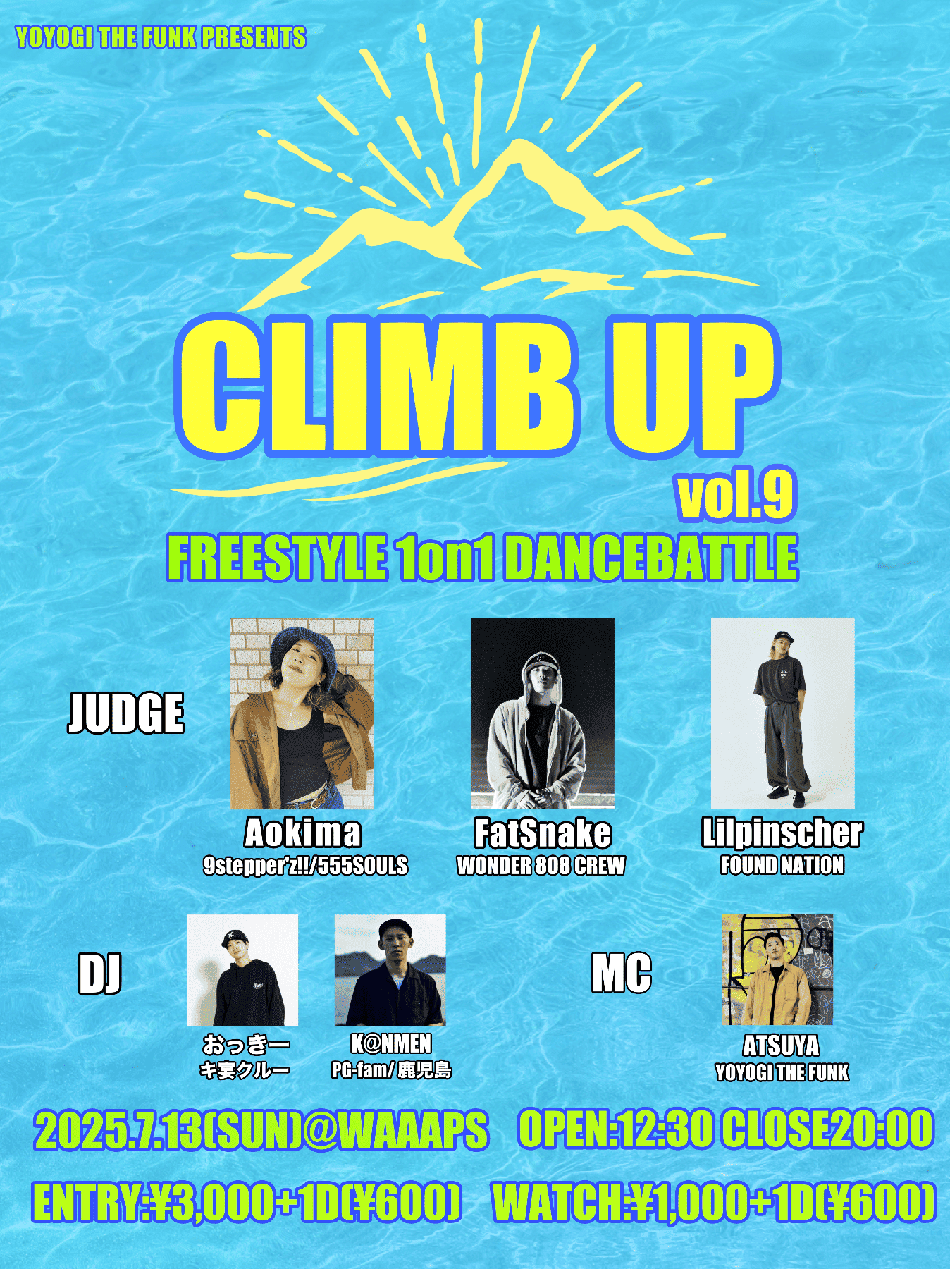 CLIMB UP vol.9 - FREESTYLE 1on1 DANCE BATTLE -