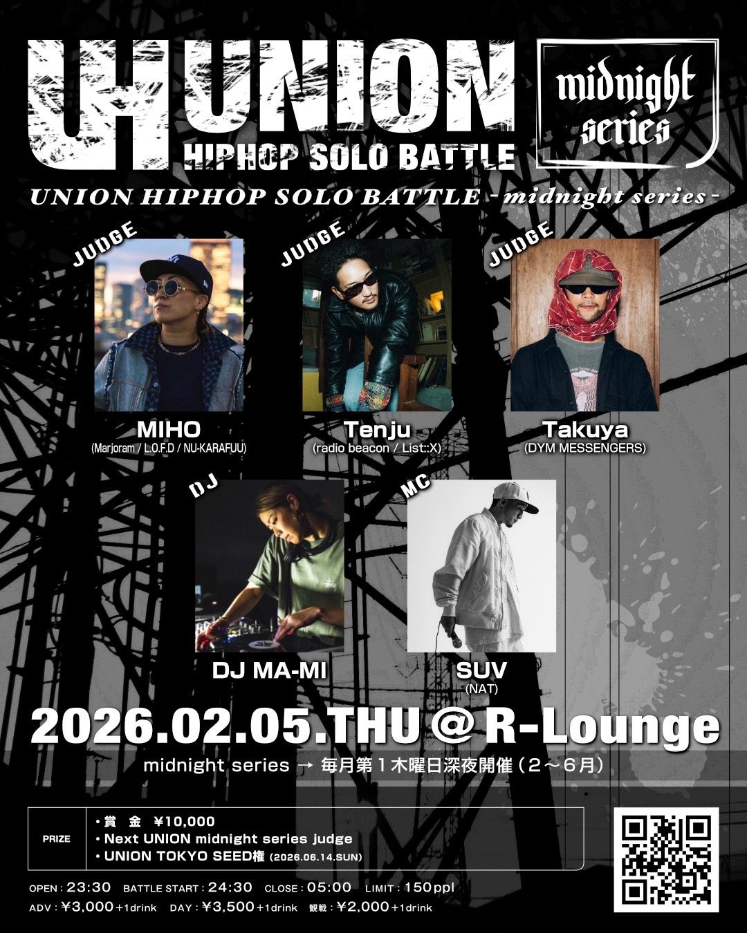 ＵＮＩＯＮ】 HIPHOP SOLO BATTLE midnight series