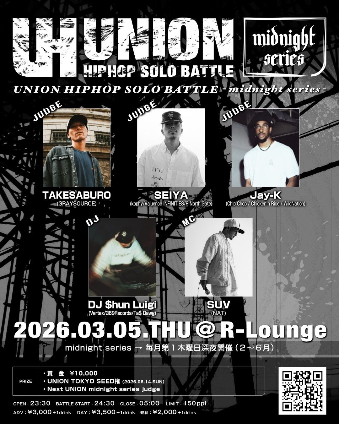 ＵＮＩＯＮ】 HIPHOP SOLO BATTLE midnight series