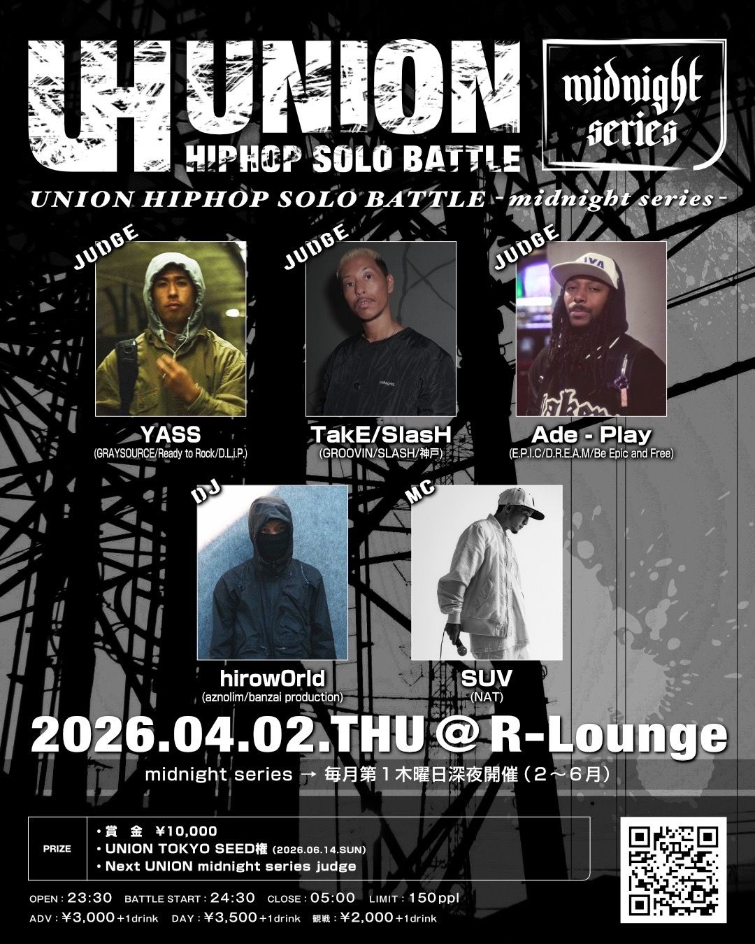 【ＵＮＩＯＮ】 HIPHOP SOLO BATTLE midnight series